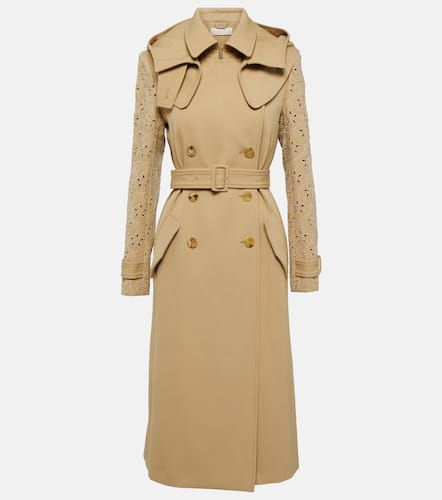 Chloé Trench-coat en laine vierge à broderies anglaises - Chloe - Modalova