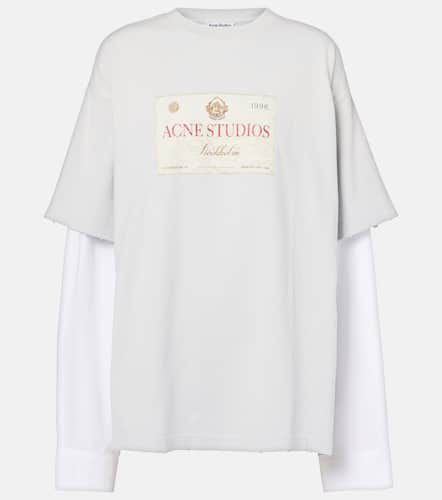 T-shirt imprimé en coton à logo - Acne Studios - Modalova