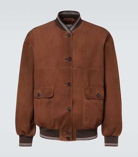 Miu Miu Veste bomber en daim - Miu Miu - Modalova
