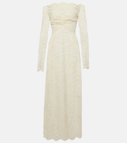 Robe longue en dentelle à épaules dénudées - Rabanne - Modalova