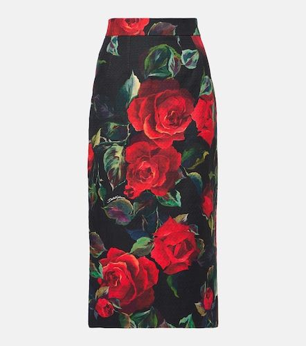 Jupe crayon à imprimé floral - Dolce&Gabbana - Modalova