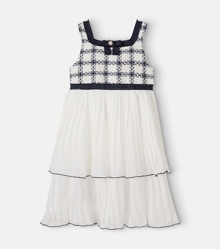 Robe en tweed de coton mélangé à carreaux - Patachou - Modalova