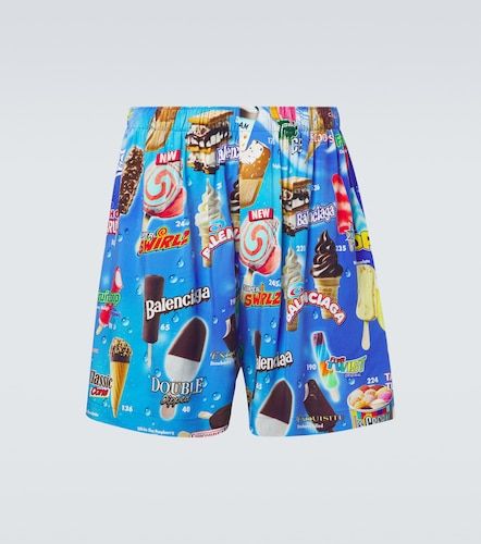 Balenciaga Short en satin imprimé - Balenciaga - Modalova