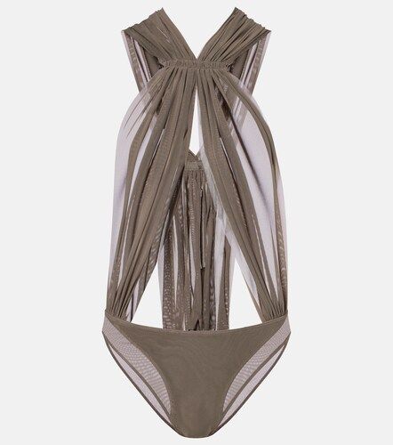 Body Miami en tulle transparent à découpes - Rick Owens - Modalova