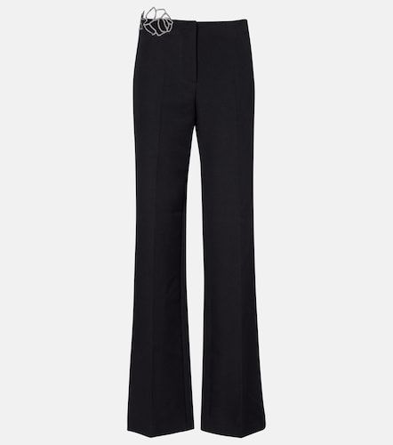 Pantalon flare en crêpe à ornements - Blumarine - Modalova