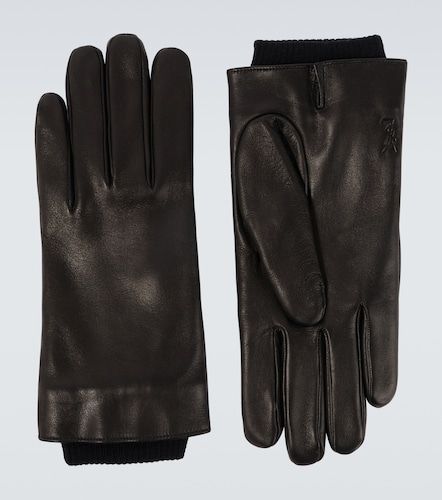 Gants Cassandre en cuir et laine - Saint Laurent - Modalova