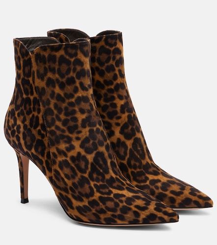 Bottines Levy 85 en daim à motif léopard - Gianvito Rossi - Modalova