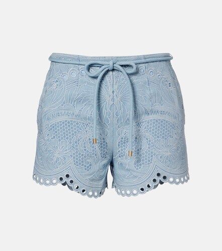 Short brodé Daylight en coton à fleurs - Zimmermann - Modalova