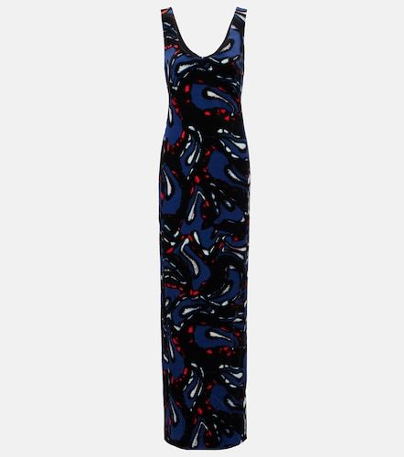 Robe longue en coton mélangé à imprimé - Dries Van Noten - Modalova