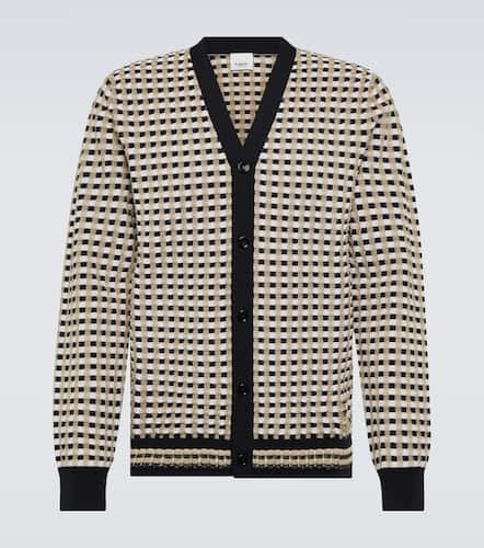 Cardigan en coton mélangé à carreaux - Burberry - Modalova