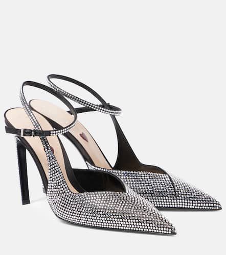 Escarpins en satin à cristaux - Gucci - Modalova