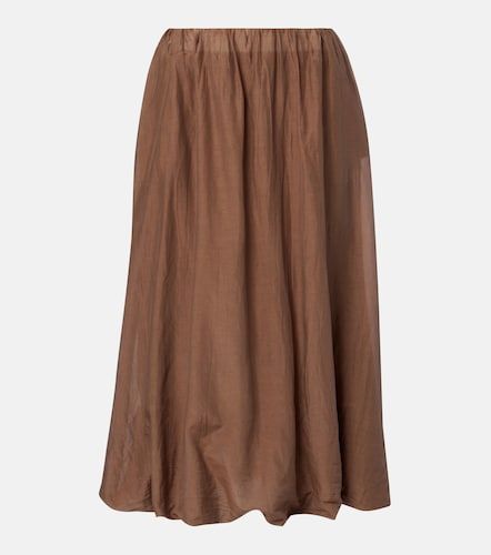 Jupe longue Ines en voile de coton et soie - Velvet - Modalova