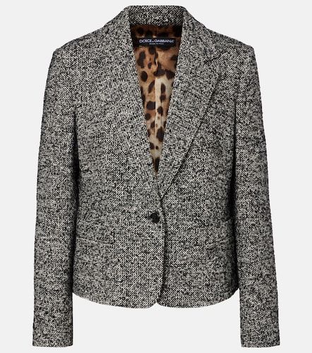 Veste en laine, soie et alpaga mélangés - Dolce&Gabbana - Modalova