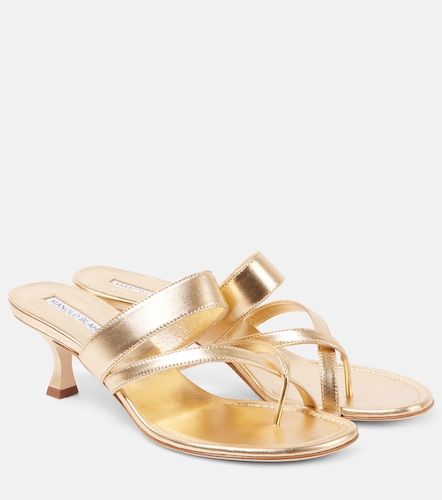 Mules Susa 50 en cuir métallisé - Manolo Blahnik - Modalova