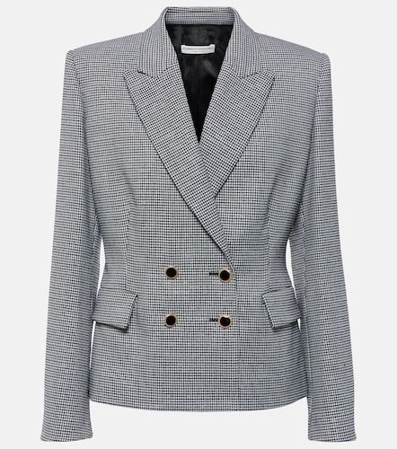 Veste en laine mélangée pied-de-poule - Alessandra Rich - Modalova