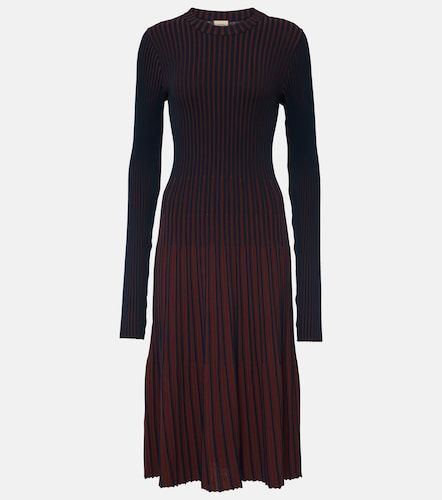 Robe midi en maille côtelée à rayures - Tod's - Modalova