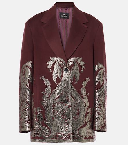 Manteau en laine et cachemire à ornements - Etro - Modalova