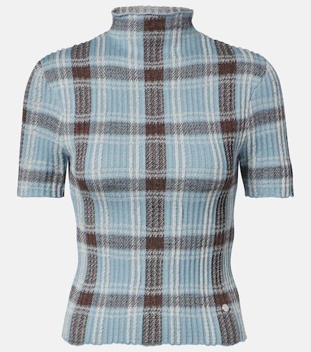 Top Kosa en laine mélangée à carreaux - Acne Studios - Modalova