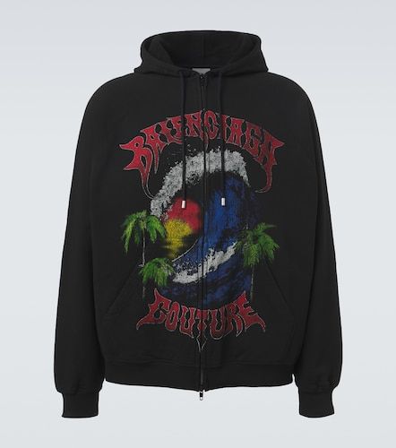 Sweat-shirt à capuche en coton à logo - Balenciaga - Modalova