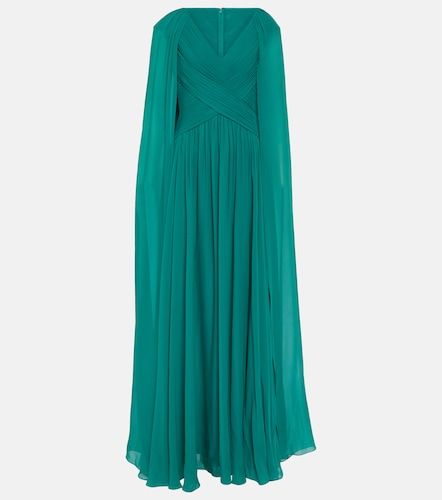 Robe longue en soie mélangée - Elie Saab - Modalova
