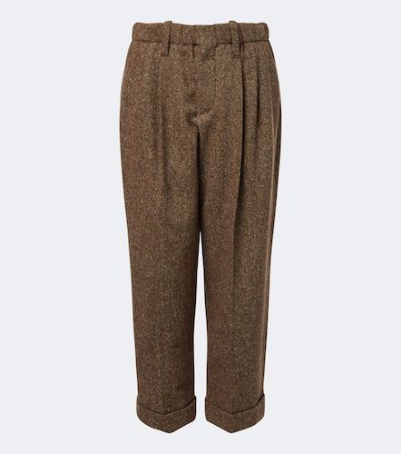Pantalon droit en laine mélangée - Brunello Cucinelli - Modalova
