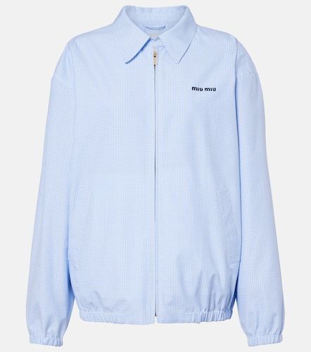 Miu Miu Blouson en coton à logo - Miu Miu - Modalova