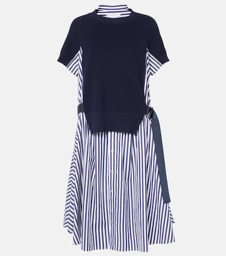 Sacai Robe midi rayée en coton - Sacai - Modalova