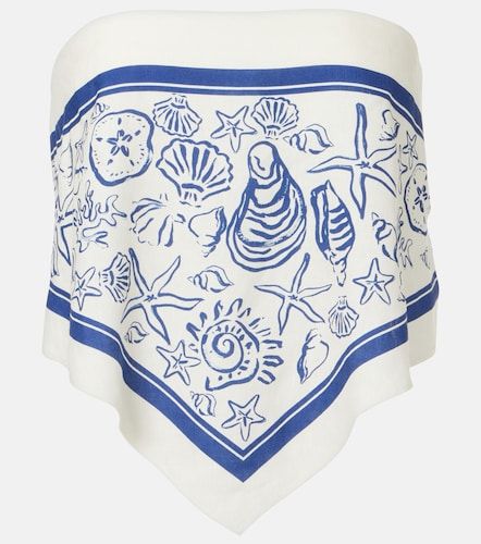 Top bandeau en lin mélangé à imprimé - Simkhai - Modalova