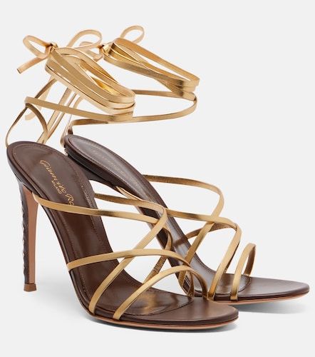 Sandales en cuir métallisé - Gianvito Rossi - Modalova