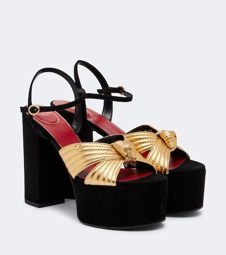 Sandales Crasher à plateau en cuir - Valentino Garavani - Modalova