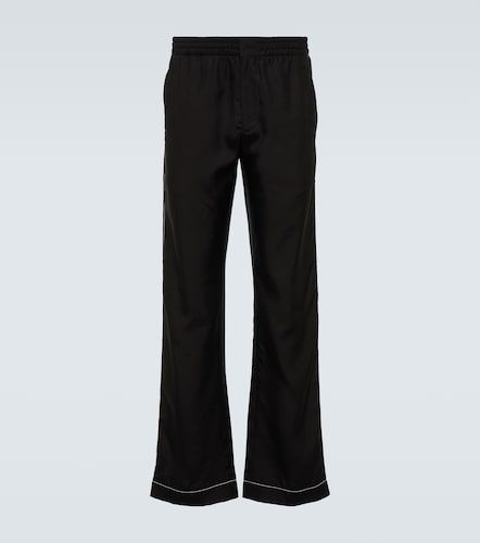 Prada Pantalon évasé en soie - Prada - Modalova