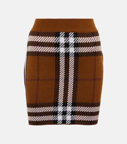 Mini-jupe en jacquard de laine à carreaux - Burberry - Modalova