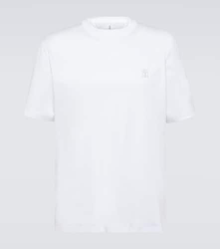 T-shirt en coton à logo - Brunello Cucinelli - Modalova