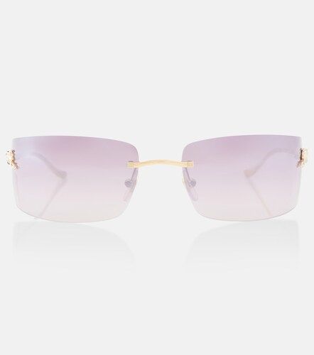 Lunettes de soleil rectangulaires Panthère De Cartier - Cartier Eyewear Collection - Modalova