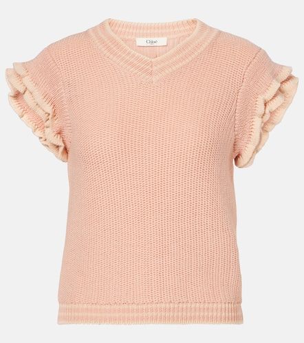Chloé Top en laine à volants - Chloe - Modalova