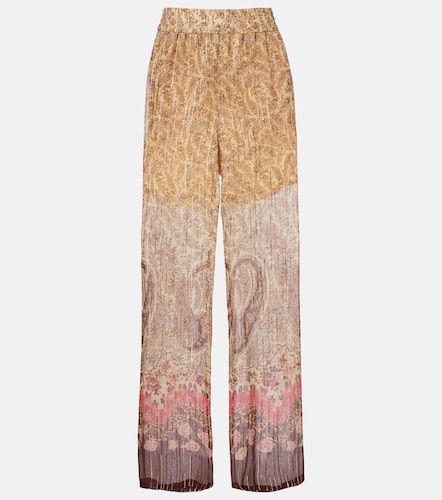 Pantalon ample en soie mélangée - Valentino - Modalova