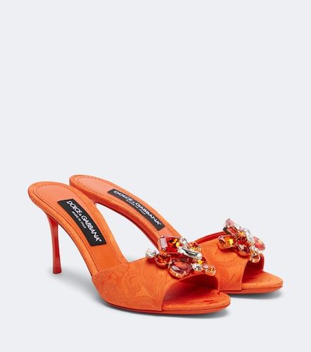Mules en brocart à ornements - Dolce&Gabbana - Modalova