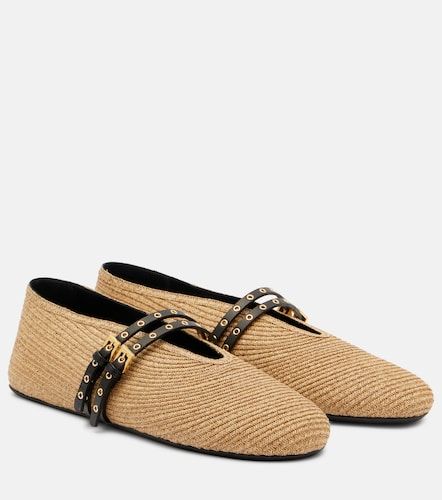 Alaïa Ballerines en paille et cuir - Alaia - Modalova