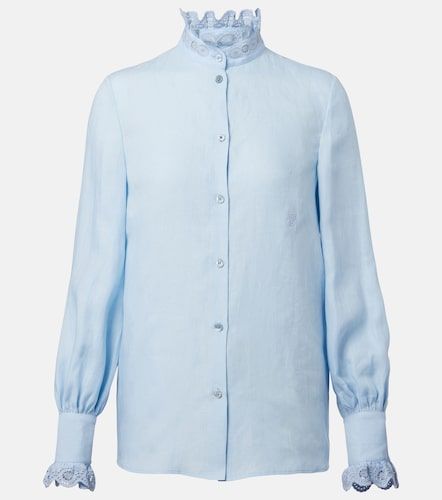 Blouse en lin à broderies anglaises - Valentino - Modalova