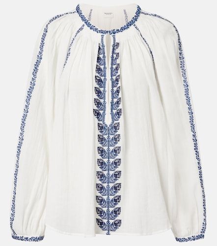 Blouse Lena brodée en coton - Marant Etoile - Modalova