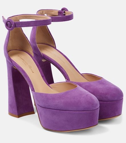 Escarpins Vernice à plateau en daim - Gianvito Rossi - Modalova