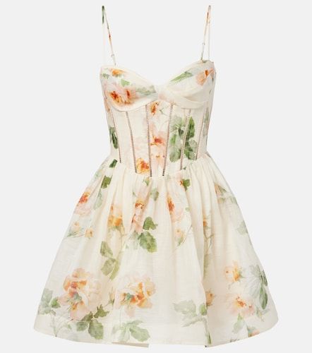 Robe Carousel en soie et lin - Zimmermann - Modalova