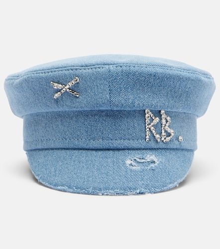 Casquette gavroche en denim à ornements - Ruslan Baginskiy - Modalova