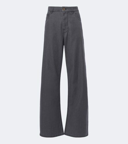 Miu Miu Pantalon ample en chambray - Miu Miu - Modalova