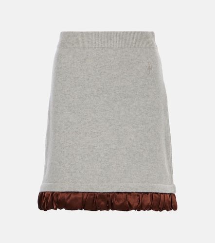 Jupe midi en laine mélangée à finitions en satin - JW Anderson - Modalova