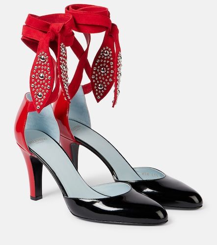 Escarpins Foliefoliage 85 en daim et cuir - Valentino Garavani - Modalova