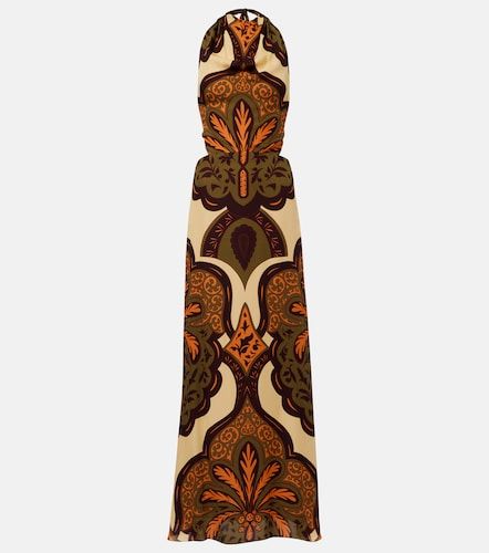 Robe longue imprimée en soie - Johanna Ortiz - Modalova