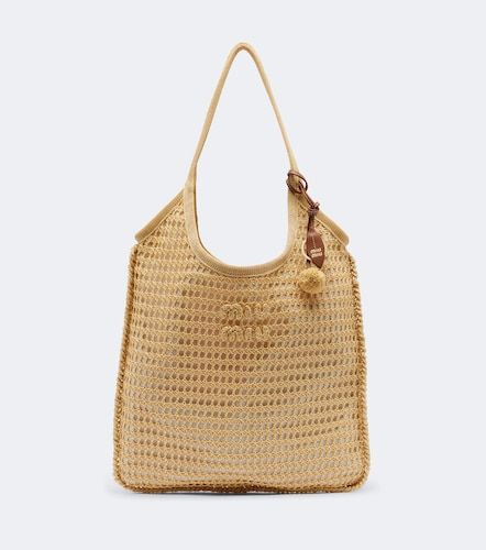 Miu Miu Cabas Ivy à effet raphia - Miu Miu - Modalova