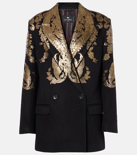 Blazer en laine et cachemire à motif cachemire - Etro - Modalova