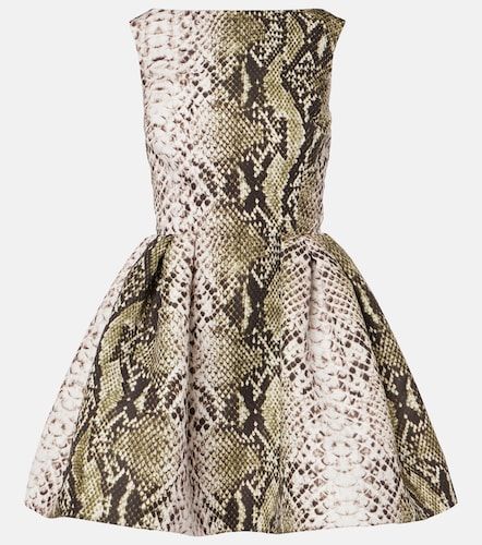 Robe en faille à imprimé serpent - Oscar de la Renta - Modalova